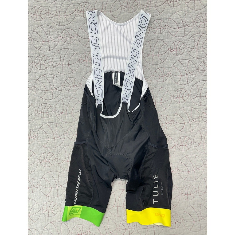 DNA Cycling Bib Shorts Black Tulie Bakery Peak Fasteners / Mens 5XL